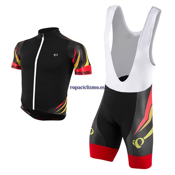 2017 Maillot Pearl Izumi Tirantes Mangas Cortas negro e rojo